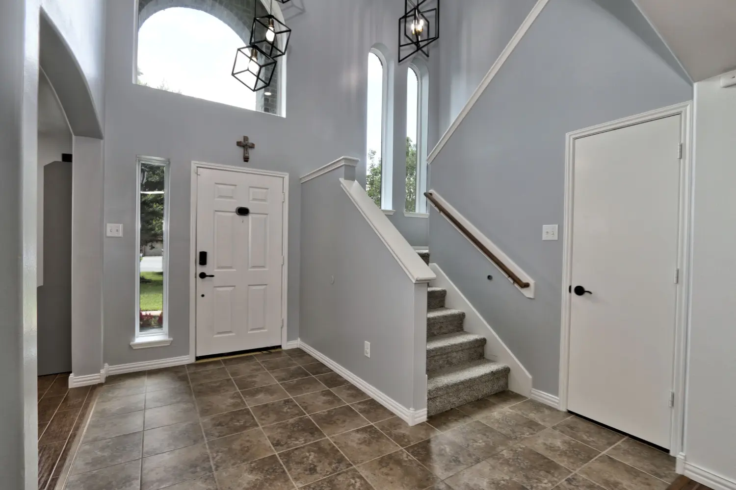 Two-story entry at 7110 Hayden Drive
